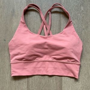 GUC energy bra longline peach pink size 4 lululemon